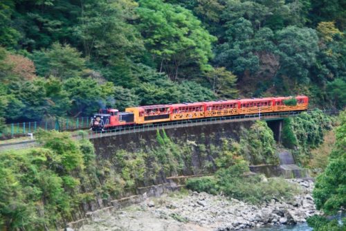 嵯峨野トロッコ　座席