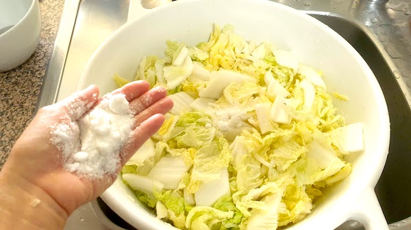 キムチ　手作り 白菜塩漬け