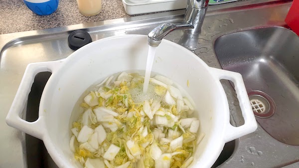 キムチ　手作り 白菜塩漬け