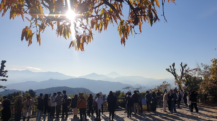 高尾山　山頂　富士山　